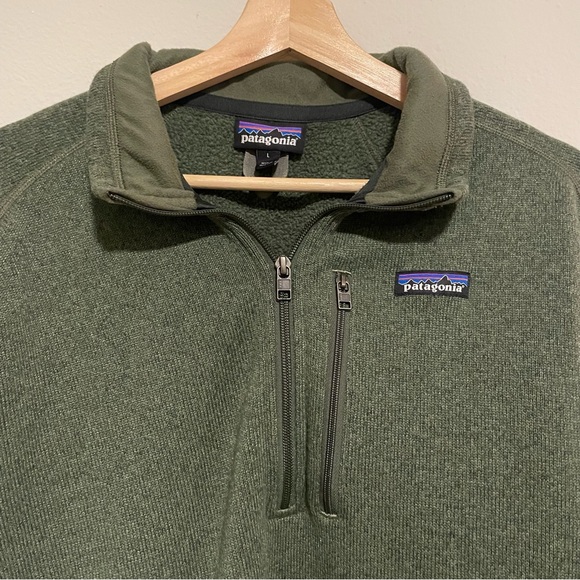 Men's Green Better Sweater 1/4-Zip Fleece, Size Large - Picture 5 of 5